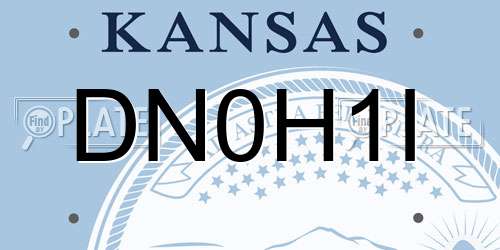 DN0H1I Kansas License Plate