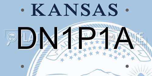 DN1P1A Kansas License Plate