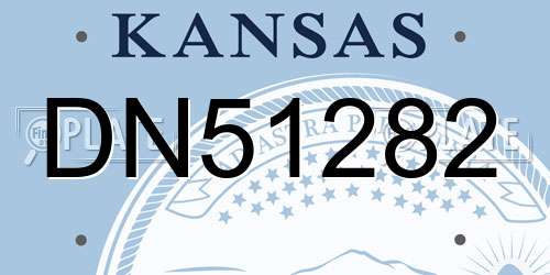 DN51282 Kansas License Plate