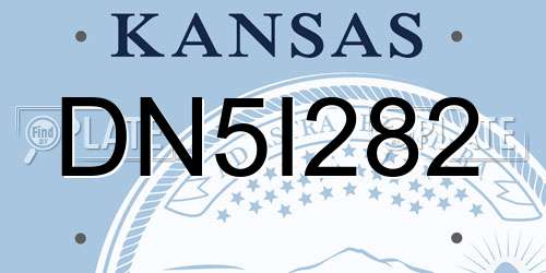 DN5I282 Kansas License Plate