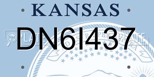 DN6I437 Kansas License Plate