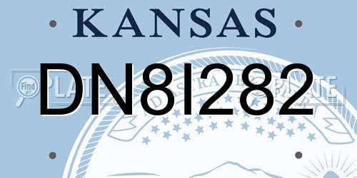 DN8I282 Kansas License Plate