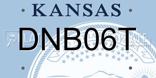 DNB06T Kansas License Plate