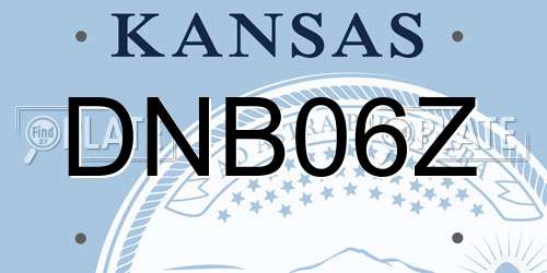 DNB06Z Kansas License Plate