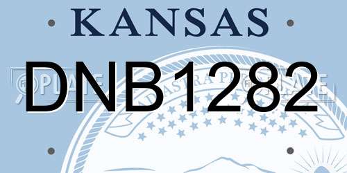 DNB1282 Kansas License Plate