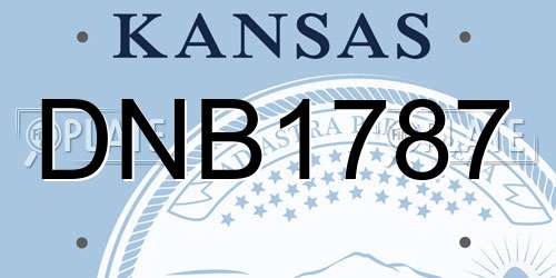DNB1787 Kansas License Plate