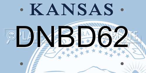 DNBD62 Kansas License Plate
