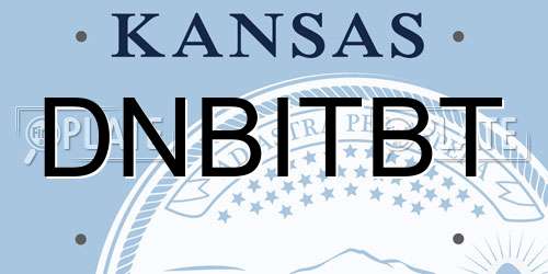 DNBITBT Kansas License Plate
