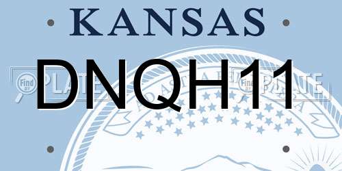 DNQH11 Kansas License Plate