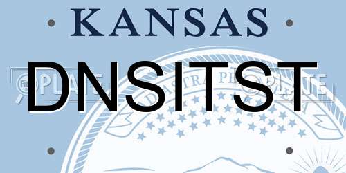 DNSITST Kansas License Plate