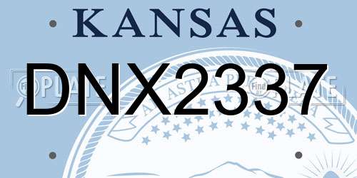 DNX2337 Kansas License Plate