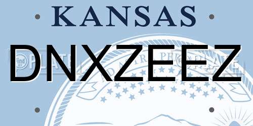 DNXZEEZ Kansas License Plate