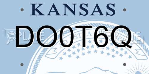 DO0T6Q Kansas License Plate