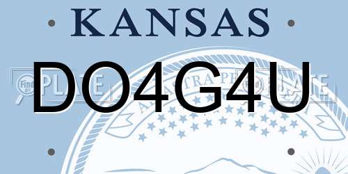 DO4G4U Kansas License Plate