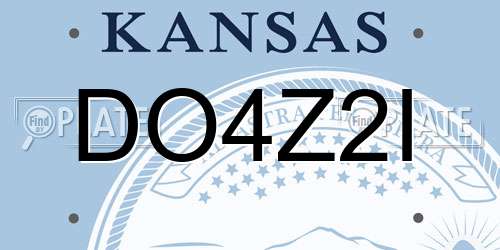 DO4Z2I Kansas License Plate