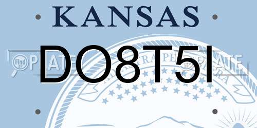 DO8T5I Kansas License Plate