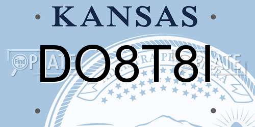 DO8T8I Kansas License Plate