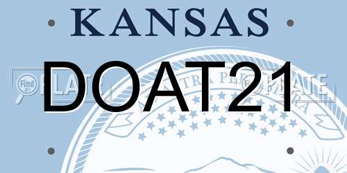 DOAT21 Kansas License Plate