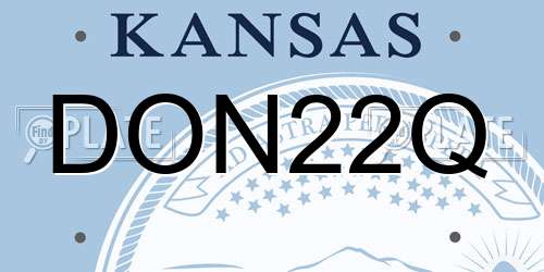 DON22Q Kansas License Plate