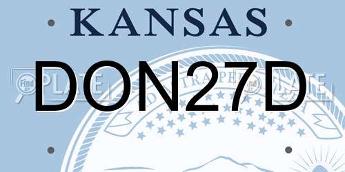 DON27D Kansas License Plate