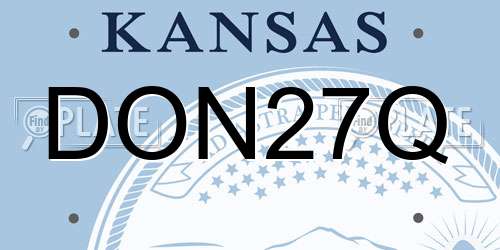 DON27Q Kansas License Plate