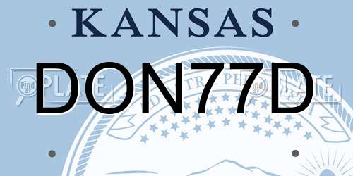 DON77D Kansas License Plate