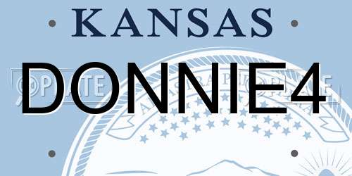 DONNIE4 Kansas License Plate