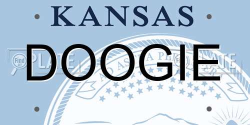 DOOGIE Kansas License Plate