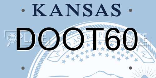 DOOT60 Kansas License Plate
