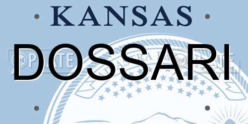 DOSSARI Kansas License Plate