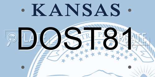 DOST81 Kansas License Plate
