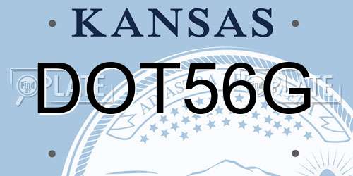 DOT56G Kansas License Plate