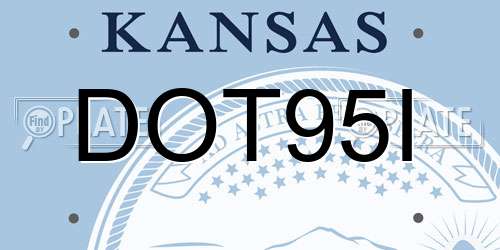 DOT95I Kansas License Plate