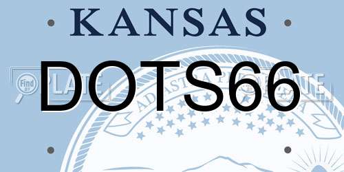 DOTS66 Kansas License Plate