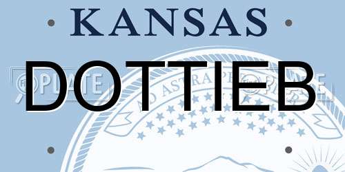 DOTTIEB Kansas License Plate