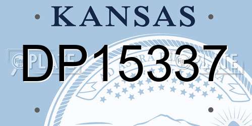 DP15337 Kansas License Plate