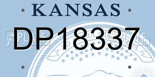 DP18337 Kansas License Plate