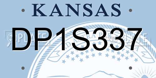 DP1S337 Kansas License Plate