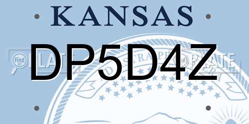 DP5D4Z Kansas License Plate