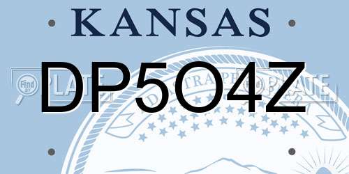 DP5O4Z Kansas License Plate