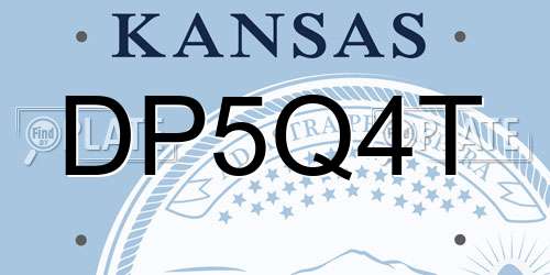 DP5Q4T Kansas License Plate