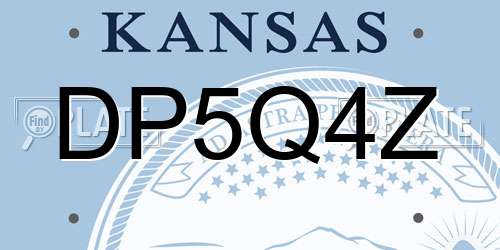 DP5Q4Z Kansas License Plate