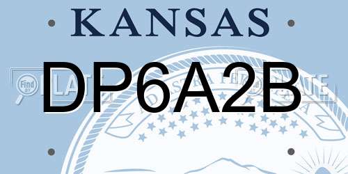 DP6A2B Kansas License Plate