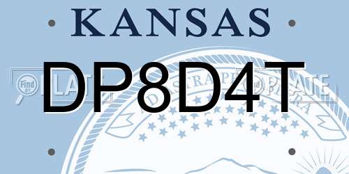 DP8D4T Kansas License Plate