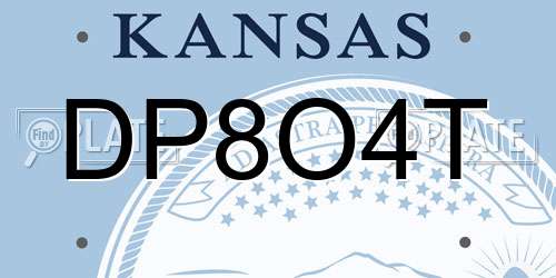 DP8O4T Kansas License Plate