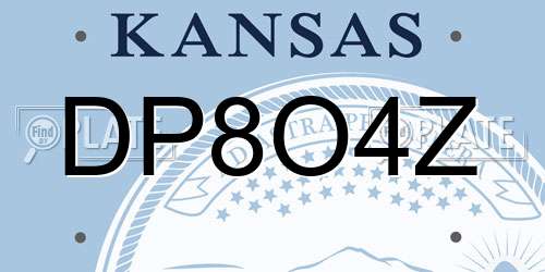 DP8O4Z Kansas License Plate
