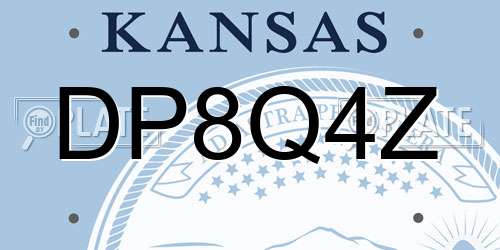DP8Q4Z Kansas License Plate