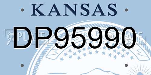 DP95990 Kansas License Plate