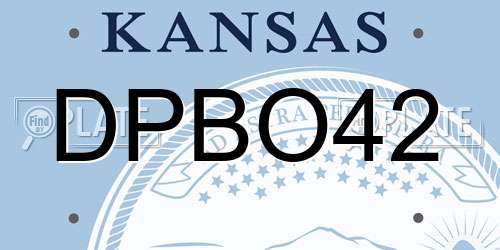 DPBO42 Kansas License Plate
