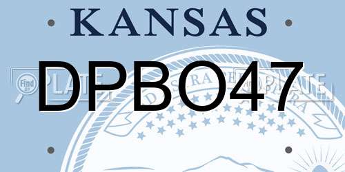 DPBO47 Kansas License Plate